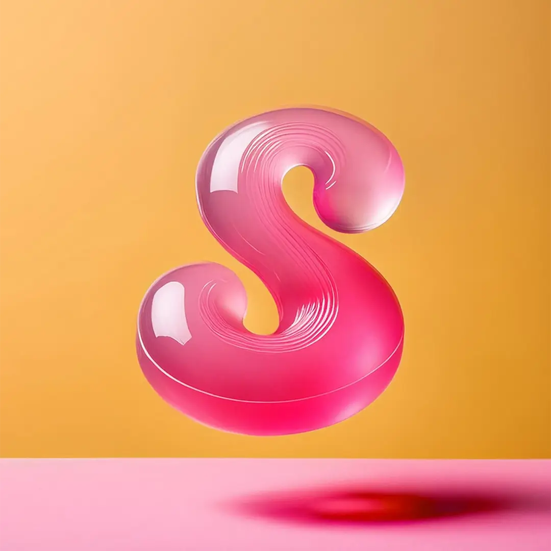 Bokstaven S gjord av godis