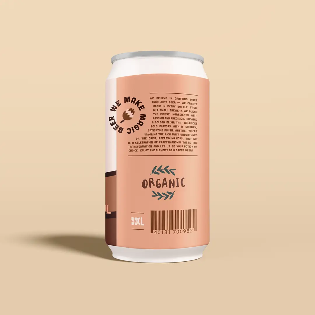 Baksidan på en ölförpackning