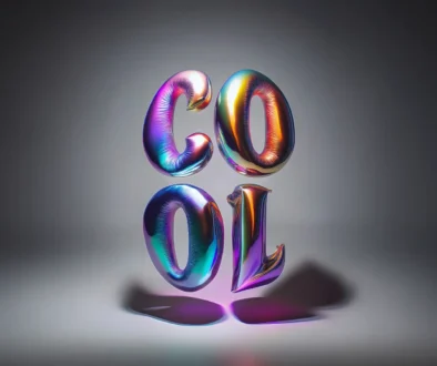 3d letters forming the word cool