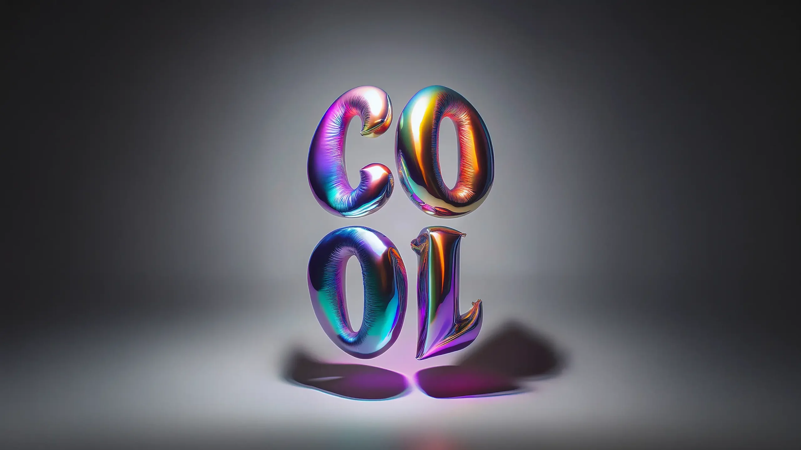 3d letters forming the word cool